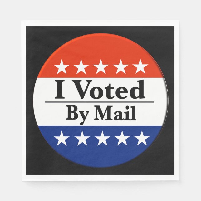 Jag röstade per post pappersservett (Framsidan)