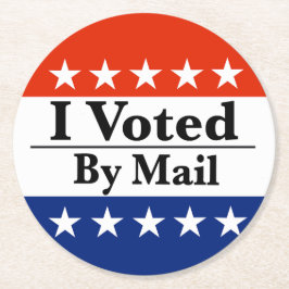 Jag röstade per post underlägg papper rund