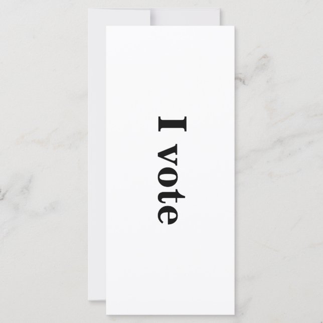 "Jag röstar" Avsiktskort (Framsida)