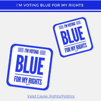 Jag röstar Blue Democrat Fyrkantigt Klistermärke