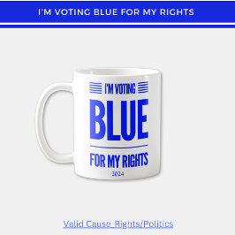 Jag röstar Blue Democrat Kaffemugg