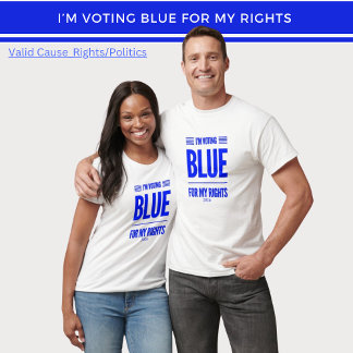 Jag röstar Blue Democrat T Shirt