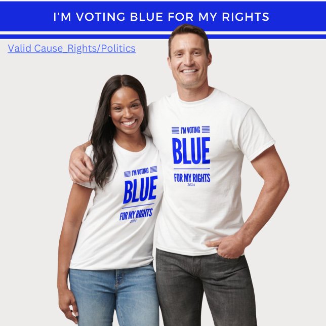 Jag röstar Blue Democrat T Shirt (Skapare uppladdad)