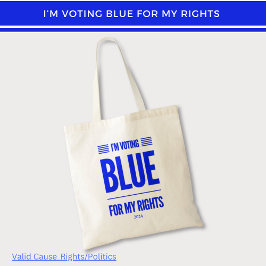Jag röstar Blue Democrat Tygkasse
