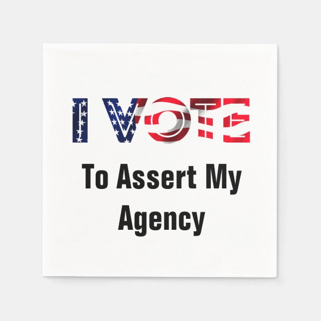 Jag röstar för att hävda min byrå 2026 pappersservett (Framsidan)