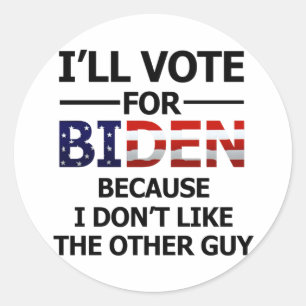 Jag röstar för Biden Runt Klistermärke