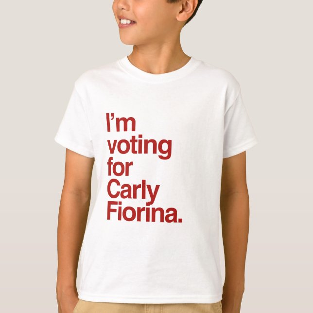Jag röstar för Carly Fiorina 2016 Tee Shirt (Framsida)