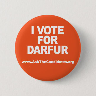 Jag röstar för Darfur knäppas Knapp