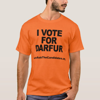 Jag röstar för den Darfur T-tröja T Shirt