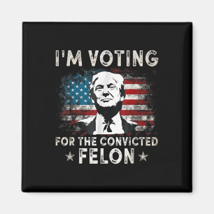 Jag röstar för den dömda felon Funny Donald Tru Magnet