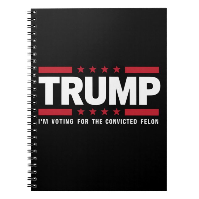 Jag röstar för den dömda felon Pro Trump 2024 Anteckningsbok (Framsidan)