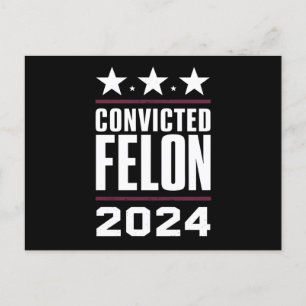 Jag röstar för den dömda felon Pro Trump 2024 Vykort