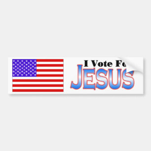 JAG RÖSTAR för den JESUS BILDEKALET Bildekal