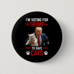 Jag röstar för en sväng till Spara Cats Trump 2024 Knapp