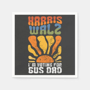 Jag röstar för Gus Pappa Harris Walz-valet Pappersservett
