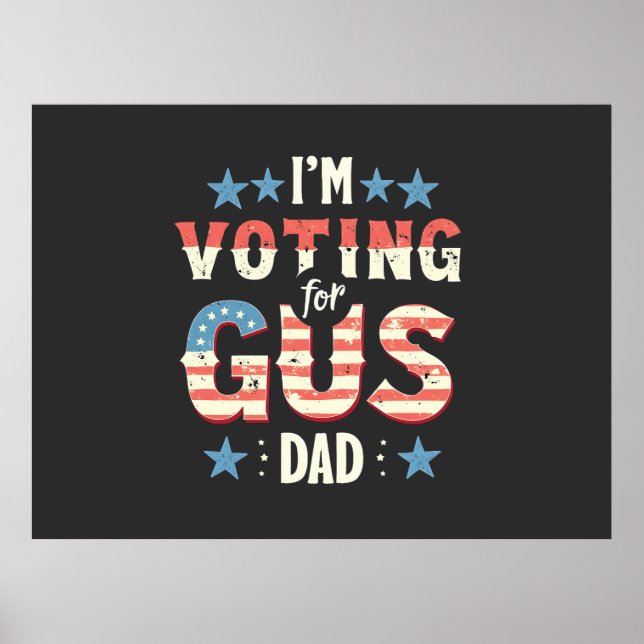 Jag röstar för Gus Pappa Harris Walz-valet Poster (Framsidan)