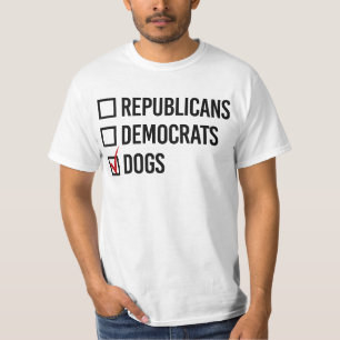 Jag röstar för hundar t shirt