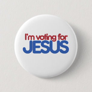 Jag röstar för Jesus Kristus Knapp