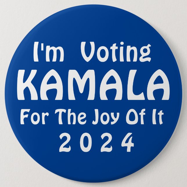 Jag röstar för Kamala Button Knapp (Framsida)