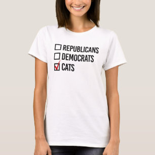 Jag röstar för katter t shirt