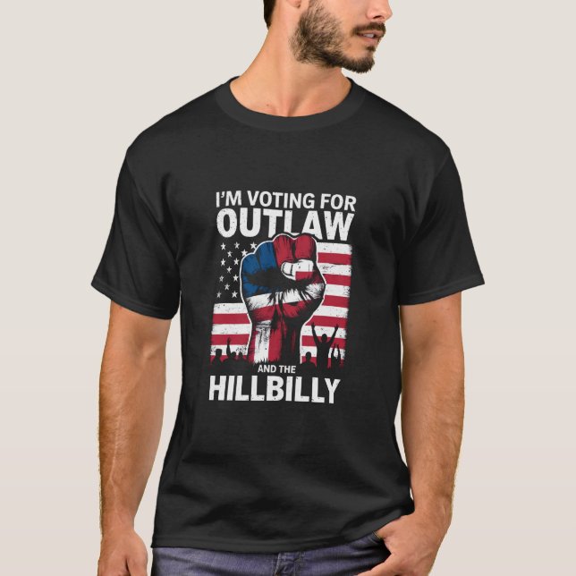 Jag röstar för lagen och Hillbilly 2024 U T Shirt (Framsida)