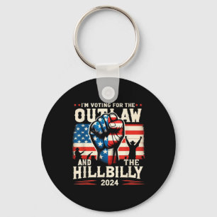 Jag röstar för lagen och Hillbilly 2024 US Nyckelring
