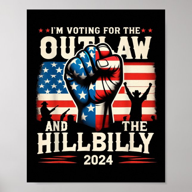 Jag röstar för lagen och Hillbilly 2024 US Poster (Framsidan)