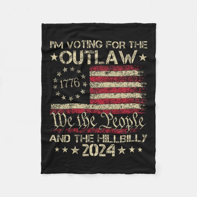 Jag röstar för lagen och Hillbilly Electi Fleecefilt (Framsidan)