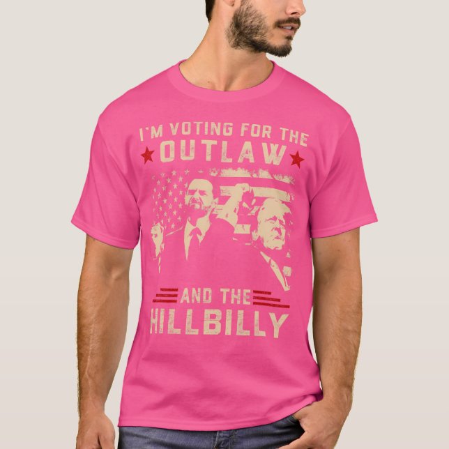 Jag röstar för lagen och Hillbilly för TR T Shirt (Framsida)