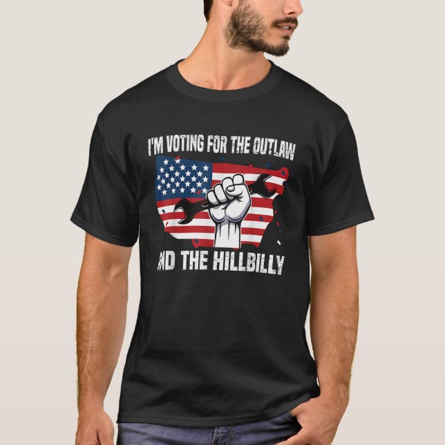 Jag röstar för lagen och Hillbilly T Shirt (Framsida)