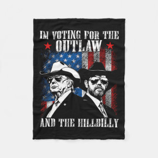 Jag röstar för lagen och Hillbilly Trump Fleecefilt