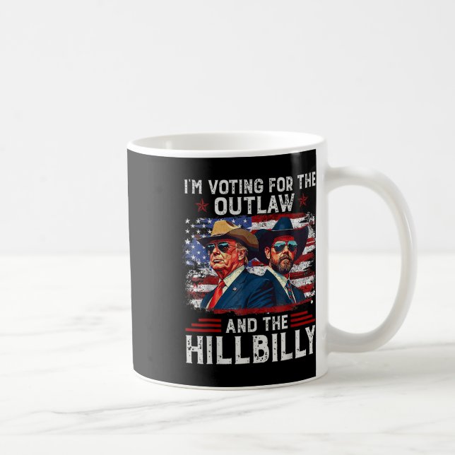 Jag röstar för lagen och Hillbilly Trump Kaffemugg (Höger)