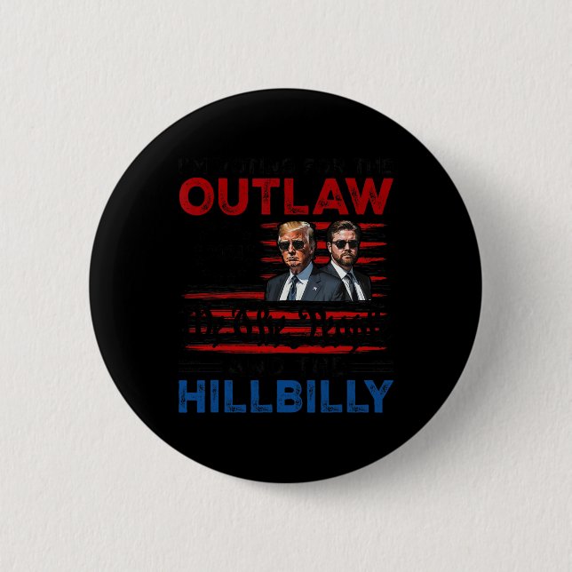 Jag röstar för lagen och Hillbilly Trump Knapp (Framsida)