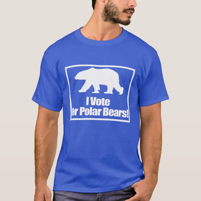 Jag röstar för Polar Bears Activé Shirt T Shirt (Framsida)