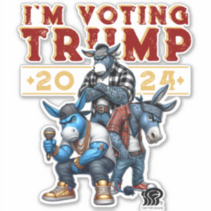 JAG RÖSTAR FÖR TRUMP 2024 KLISTERMÄRKEN
