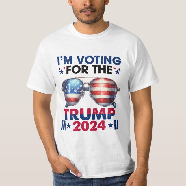 Jag röstar för Trump T Shirt (Framsida)