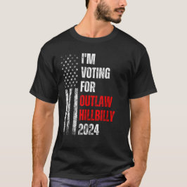 Jag röstar för utslaget Hillbilly 2024 US Flagga T Shirt