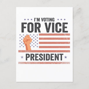 Jag röstar för Vice ordförande Trump Valection Gif Vykort