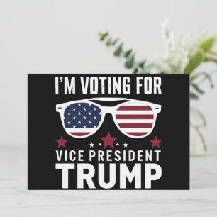 Jag röstar för Vicens talman Trump 2024 Val Inbjudningar