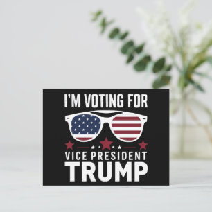 Jag röstar för Vicens talman Trump 2024 Val Vykort