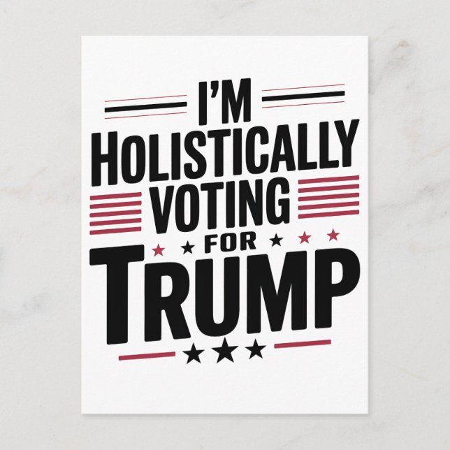 Jag röstar helhjärtat för Trumpval Kamala Inbjudan Vykort (Framsida)