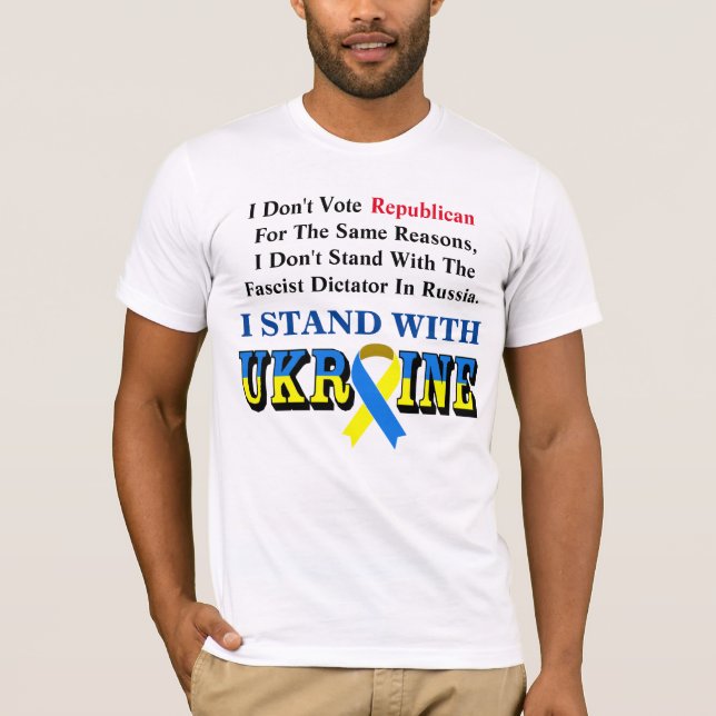 Jag röstar inte republikan, jag STÅR MED UKRAINA T Shirt (Framsida)