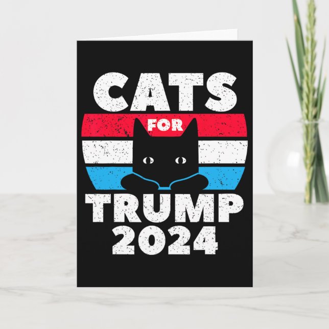 Jag röstar katter för Trump 2024 valdebatt  Kort (Framsida)