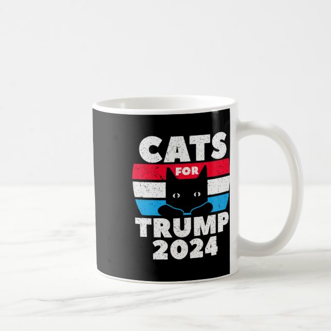 Jag röstar om katter för trumman 2024 Valdebatt Kaffemugg (Höger)