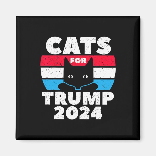 Jag röstar om katter för trumman 2024 Valdebatt Magnet (Framsidan)