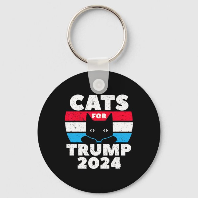Jag röstar om katter för trumman 2024 Valdebatt Nyckelring (Framsida)