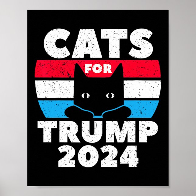 Jag röstar om katter för trumman 2024 Valdebatt Poster (Framsidan)