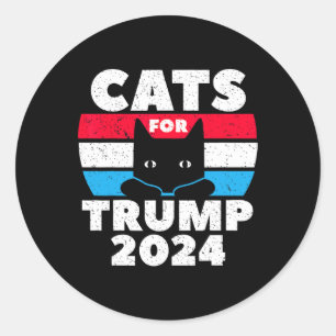 Jag röstar om katter för trumman 2024 Valdebatt Runt Klistermärke