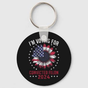 Jag Röstar På Den Dömda Brottslingen Pro Trump 202 Nyckelring