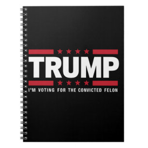 Jag Röstar På Den Dömde Brottslingen Pro Trump 202 Anteckningsbok